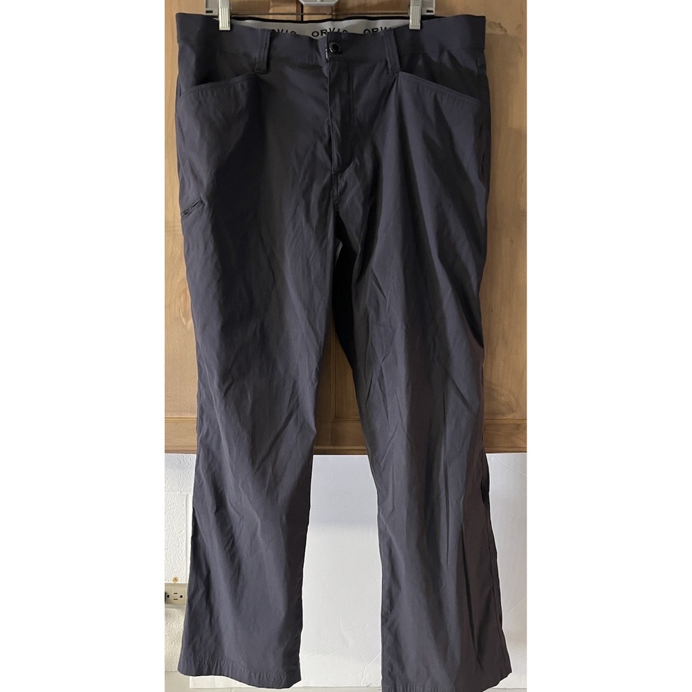 Orvis Hiking Pants 38x29 Gray Soft Stretch Waistband